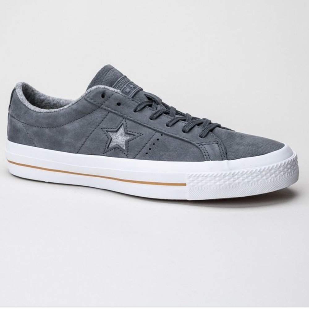 CONVERSE ONE STAR GREY MENS SIZE 8 SHOES NEW - Picture 3 of 4